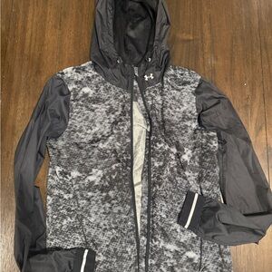 Under Armour Black and Gray Hooded Jacket